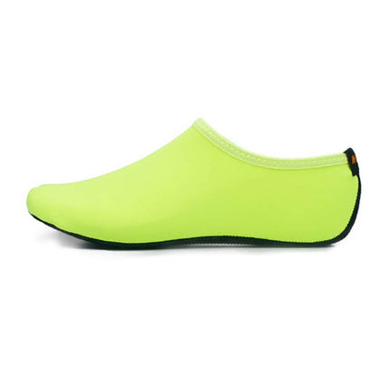 3mm Non-slip Rubber Embossing Texture Sole Solid Color Diving Shoes and Socks, One Pair(Fluorescent Green)-garmade.com