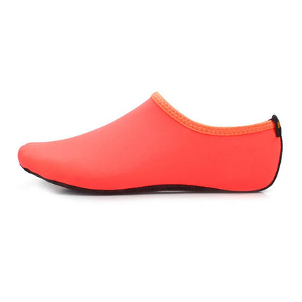 3mm Non-slip Rubber Embossing Texture Sole Solid Color Diving Shoes and Socks, One Pair, Size:S (Orange)-garmade.com