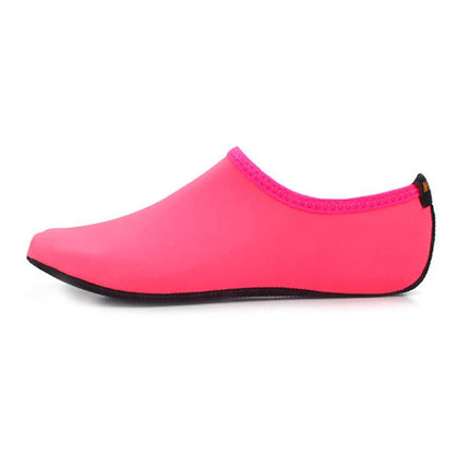 3mm Non-slip Rubber Embossing Texture Sole Solid Color Diving Shoes and Socks, One Pair, Size:S (Pink)-garmade.com