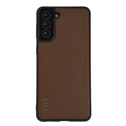 For Samsung Galaxy S21+ 5G GEBEI Full-coverage Shockproof Leather Protective Case(Brown)-garmade.com