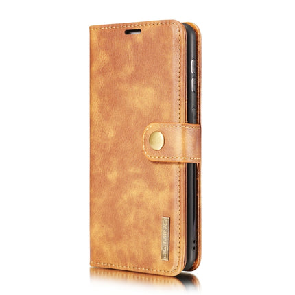 For Samsung Galaxy S21 5G DG.MING Crazy Horse Texture Flip Detachable Magnetic Leather Case with Holder & Card Slots & Wallet(Brown)-garmade.com
