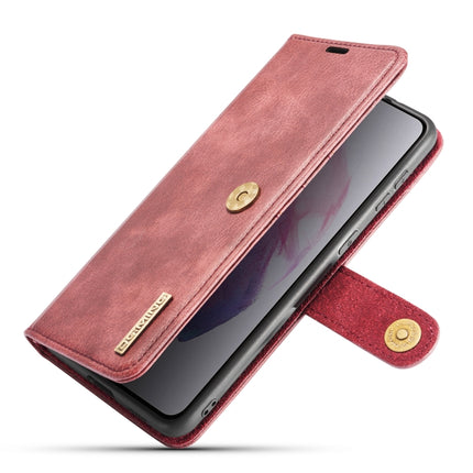 For Samsung Galaxy S21 5G DG.MING Crazy Horse Texture Flip Detachable Magnetic Leather Case with Holder & Card Slots & Wallet(Red)-garmade.com