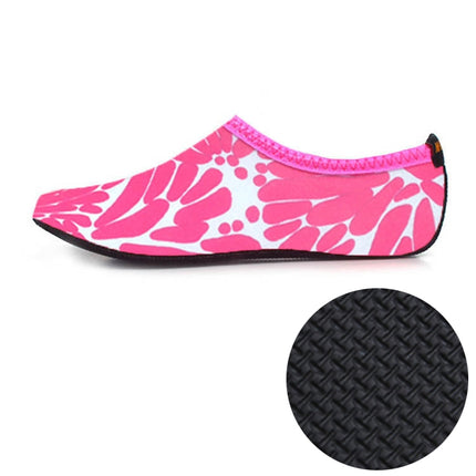 3mm Non-slip Rubber Embossing Texture Sole Figured Diving Shoes and Socks, One Pair(Pink)-garmade.com