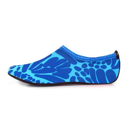 3mm Non-slip Rubber Embossing Texture Sole Figured Diving Shoes and Socks, One Pair(Blue)-garmade.com