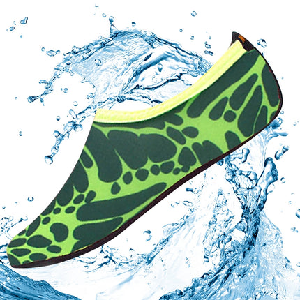 3mm Non-slip Rubber Embossing Texture Sole Figured Diving Shoes and Socks, One Pair(Green)-garmade.com