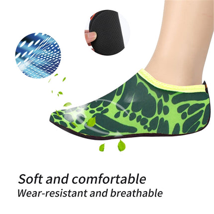 3mm Non-slip Rubber Embossing Texture Sole Figured Diving Shoes and Socks, One Pair, Size:S (Green)-garmade.com