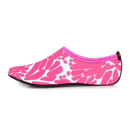 3mm Non-slip Rubber Embossing Texture Sole Figured Diving Shoes and Socks, One Pair, Size:L (Pink)-garmade.com