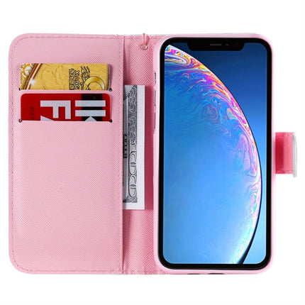 For iPhone 11 Pro Painted Pattern Horizontal Flip Leather Case, with Wallet & Holder & Card Slots & Lanyard(Cat and Bee)-garmade.com