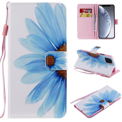 For iPhone 11 Pro Max Painted Pattern Horizontal Flip Leather Case, with Wallet & Holder & Card Slots & Lanyard(Sunflower)-garmade.com