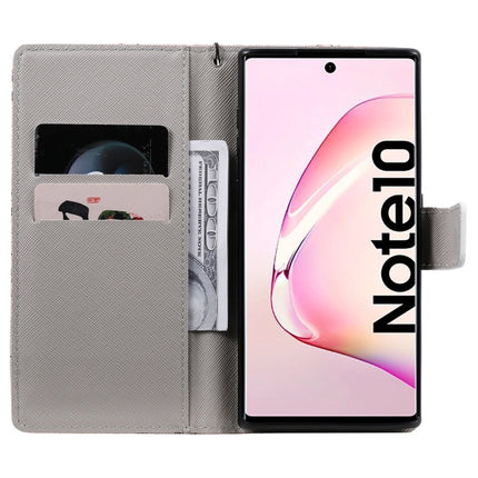 For Galaxy Note 10 Painted Pattern Horizontal Flip Leather Case, with Wallet & Holder & Card Slots & Lanyard(Castle)-garmade.com