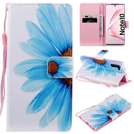 For Galaxy Note 10 Painted Pattern Horizontal Flip Leather Case, with Wallet & Holder & Card Slots & Lanyard(Sunflower)-garmade.com