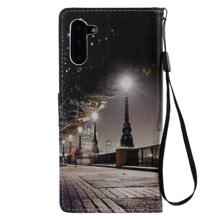 For Galaxy Note 10 Painted Pattern Horizontal Flip Leather Case, with Wallet & Holder & Card Slots & Lanyard(Cityscape)-garmade.com