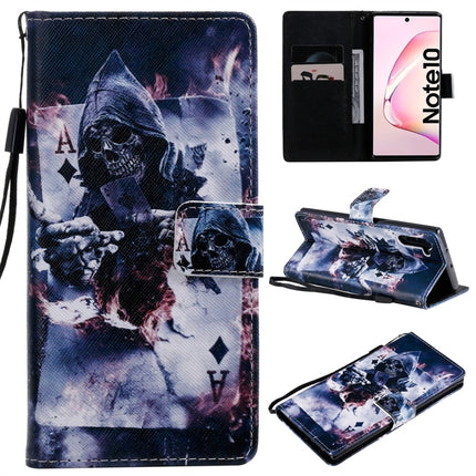 For Galaxy Note 10 Painted Pattern Horizontal Flip Leather Case, with Wallet & Holder & Card Slots & Lanyard(Magician)-garmade.com