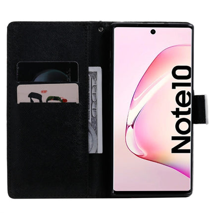 For Galaxy Note 10 Painted Pattern Horizontal Flip Leather Case, with Wallet & Holder & Card Slots & Lanyard(One-eyed Mouse)-garmade.com
