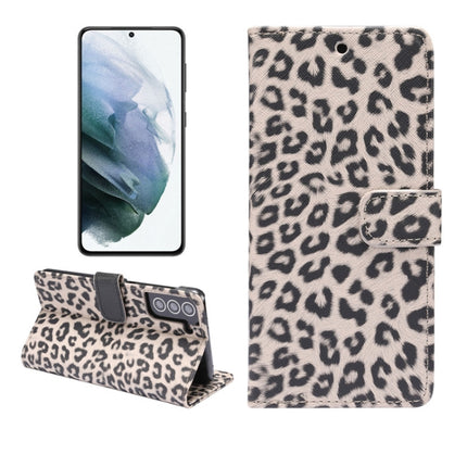 For Samsung Galaxy S21 5G Leopard Pattern Horizontal Flip Leather Case with Holder & Card Slots(Brown)-garmade.com