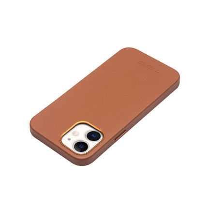 QIALINO Nappa Leather Shockproof Magsafe Case For iPhone 12 mini(Brown)-garmade.com