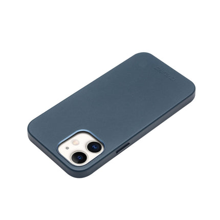 QIALINO Nappa Leather Shockproof Magsafe Case For iPhone 12 mini(Blue)-garmade.com