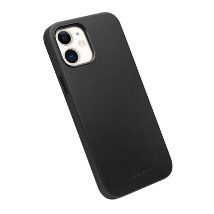 QIALINO Nappa Leather Shockproof Magsafe Case For iPhone 12 mini(Black)-garmade.com