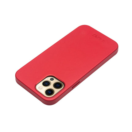 QIALINO Nappa Leather Shockproof Magsafe Case For iPhone 12 Pro Max(Red)-garmade.com