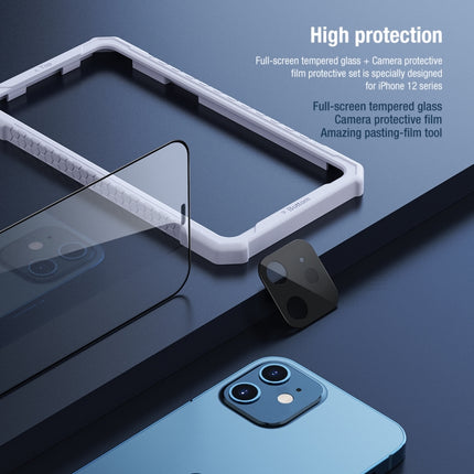 NILLKIN 2 in 1 HD Full Screen Tempered Glass Film + Camera Protector Set For iPhone 12 mini-garmade.com