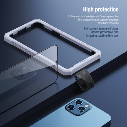 NILLKIN 2 in 1 HD Full Screen Tempered Glass Film + Camera Protector Set For iPhone 12 Pro-garmade.com