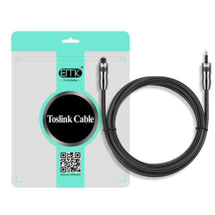 EMK OD6.0mm 3.5mm Digital Sound Toslink to Mini Toslink Digital Optical Audio Cable, Length:1m-garmade.com