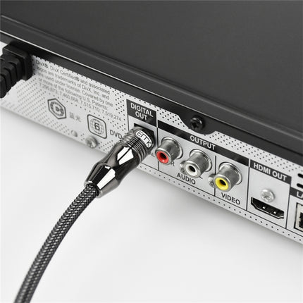 EMK OD6.0mm 3.5mm Digital Sound Toslink to Mini Toslink Digital Optical Audio Cable, Length:1.5m-garmade.com
