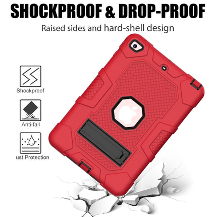 Contrast Color Robot Shockproof Silicone + PC Protective Case with Holder For iPad mini 5 / 4(Red Black)-garmade.com