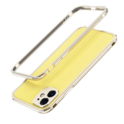 Aurora Series Lens Protector + Metal Frame Protective Case For iPhone 11 Pro(Gold)-garmade.com