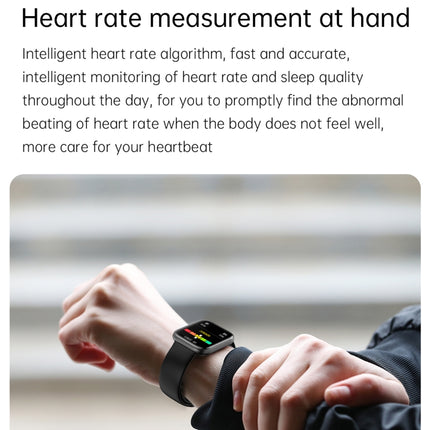 G69 1.69 inch Square Color Screen IP68 Waterproof Smart Watch, Support Blood Pressure Monitoring / Sleep Monitoring / Heart Rate Monitoring, Style: Steel Strap(Black)-garmade.com
