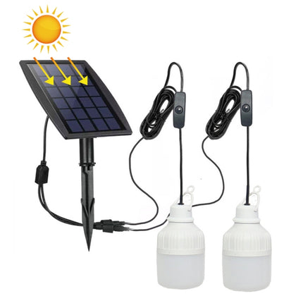 SNF-0092 3W Solar Lantern Lighting Bulb Outdoor IP44 Waterproof LED One for Two Lighting System Split Garden Lamp, Length:5m-garmade.com
