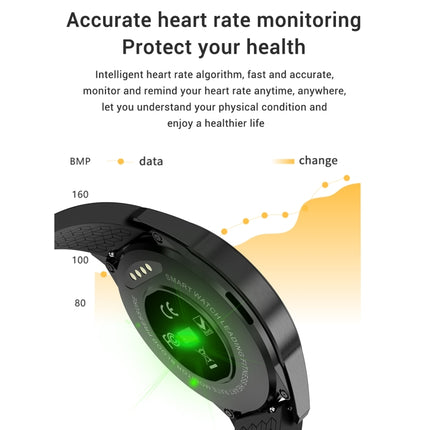 G20 1.3 inch IPS Color Screen IP67 Waterproof Smart Watch, Support Blood Oxygen Monitoring / Sleep Monitoring / Heart Rate Monitoring, Style: Silicone Strap(Black)-garmade.com