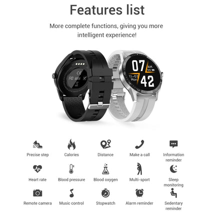 G20 1.3 inch IPS Color Screen IP67 Waterproof Smart Watch, Support Blood Oxygen Monitoring / Sleep Monitoring / Heart Rate Monitoring, Style: Silicone Strap(Black)-garmade.com