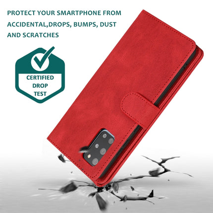 For Samsung Galaxy S20+ Skin-feel Crazy Horse Texture Zipper Wallet Bag Horizontal Flip Leather Case with Holder & Card Slots & Wallet & Lanyard(Red)-garmade.com
