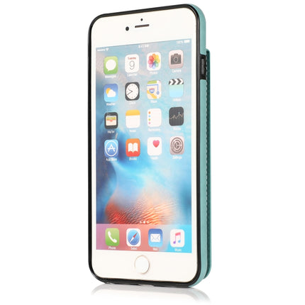 Solid Color PC + TPU Protective Case with Holder & Card Slots For iPhone 6 Plus(Green)-garmade.com