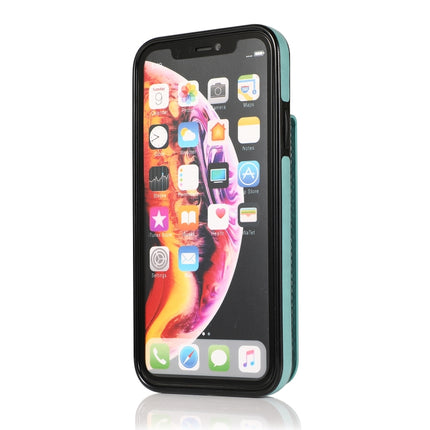 Solid Color PC + TPU Protective Case with Holder & Card Slots For iPhone XR(Green)-garmade.com