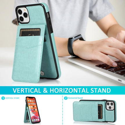 Solid Color PC + TPU Protective Case with Holder & Card Slots For iPhone 11 Pro(Green)-garmade.com