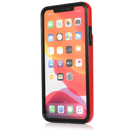 Solid Color PC + TPU Protective Case with Holder & Card Slots For iPhone 11 Pro Max(Red)-garmade.com