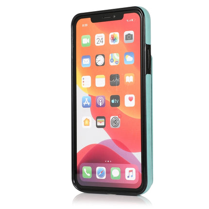 Solid Color PC + TPU Protective Case with Holder & Card Slots For iPhone 11 Pro Max(Green)-garmade.com