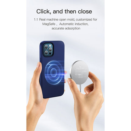 TOTUDESIGN AA-159 Brilliant Series MagSafe Liquid Silicone Protective Case For iPhone 12 Pro Max(Blue)-garmade.com