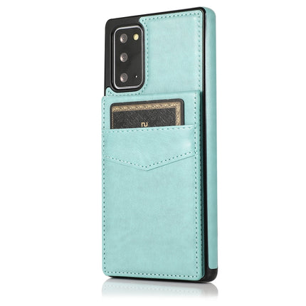 For Samsung Galaxy Note20 Solid Color PC + TPU Protective Case with Holder & Card Slots(Green)-garmade.com