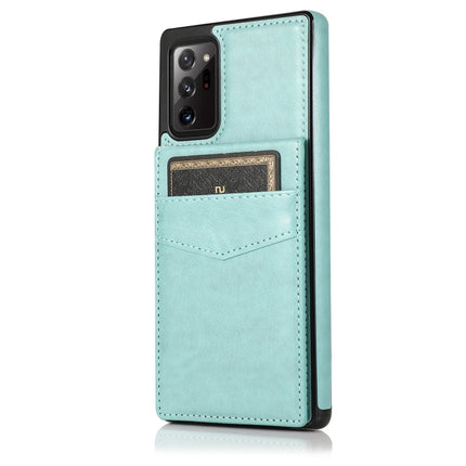 For Samsung Galaxy Note20 Ultra Solid Color PC + TPU Protective Case with Holder & Card Slots(Green)-garmade.com