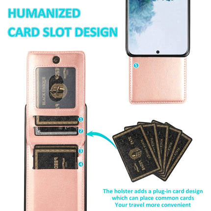 For Samsung Galaxy S20 Solid Color PC + TPU Protective Case with Holder & Card Slots(Rose Gold)-garmade.com