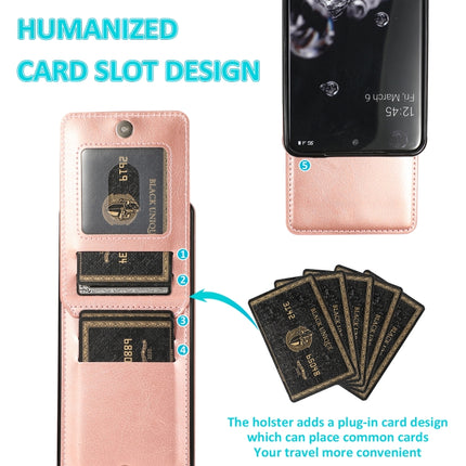 For Samsung Galaxy S20 Ultra Solid Color PC + TPU Protective Case with Holder & Card Slots(Rose Gold)-garmade.com