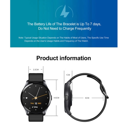 T88 1.28 inch TFT Color Screen IP67 Waterproof Smart Watch, Support Body Temperature Monitoring / Sleep Monitoring / Heart Rate Monitoring(Black)-garmade.com