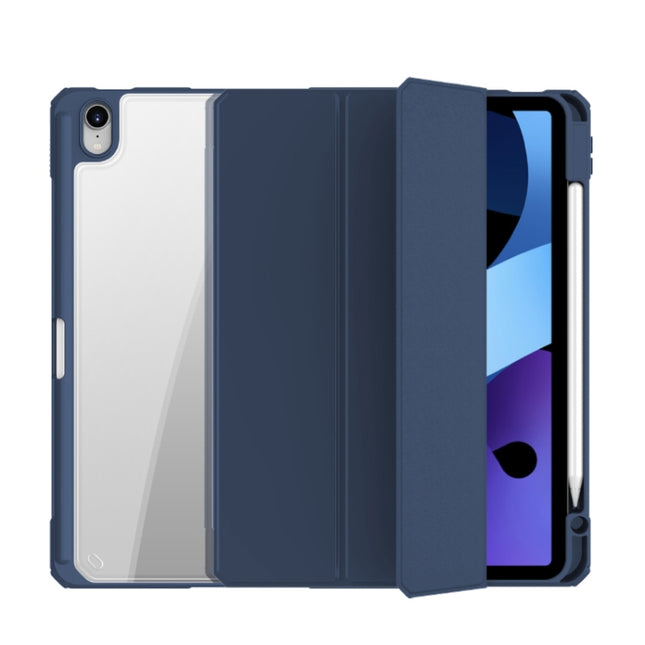 Mutural Pinyue Series PC + TPU Horizontal Flip Leather Case with Holder & Pen Slot & Sleep / Wake-up Function For iPad Air 2022 / 2020 10.9(Blue)-garmade.com