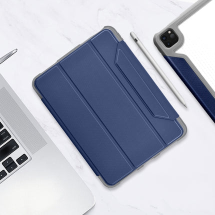 Mutural Yagao Series PC Horizontal Flip Leather Case with Holder & Pen Slot For iPad Air 2022 / 2020 10.9(Blue)-garmade.com
