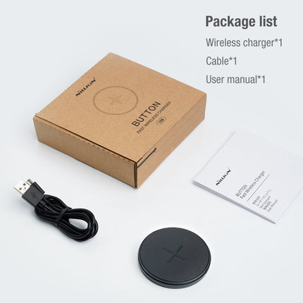 NILLKIN MC026 Portable Button Fast Charging Wireless Charger(Black)-garmade.com
