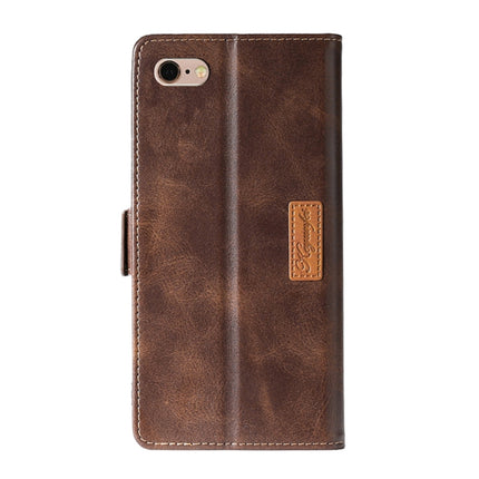 Retro Texture Contrast Color Side Buckle Horizontal Flip Leather Case with Holder & Card Slots & Wallet For iPhone 6 / 6s(Brown)-garmade.com