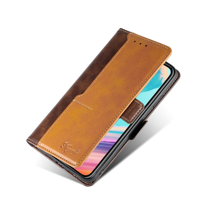 Retro Texture Contrast Color Side Buckle Horizontal Flip Leather Case with Holder & Card Slots & Wallet For iPhone 6 Plus / 6s Plus(Brown)-garmade.com